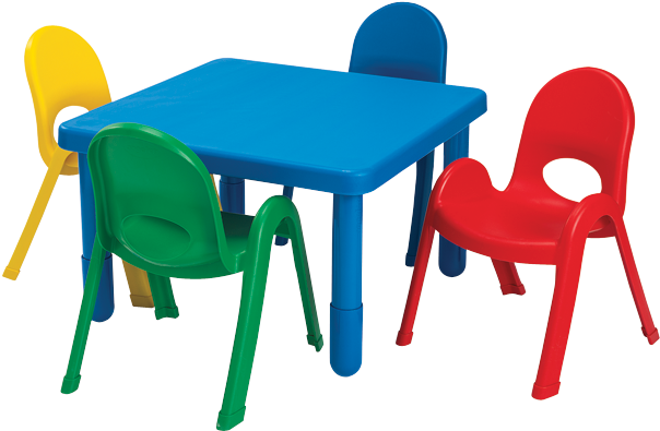 Preschool Table - Angeles Ab70020 Myvalue Preschool Table And Chairs (650x650)