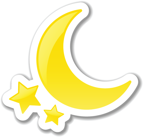 Half Moon Cartoon Images - 月亮 (512x512)