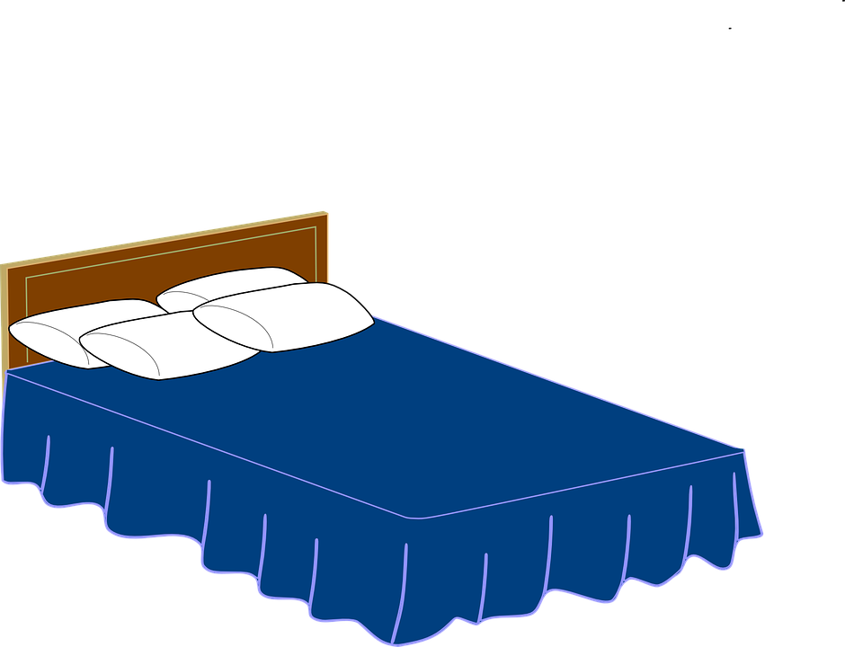Blue Bed Cartoon (940x720)