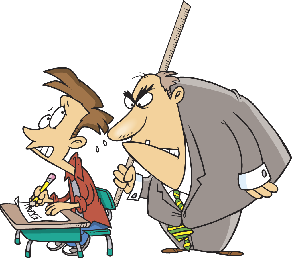 Strict Teacher Clipart - انماط الادارة الصفية (1020x900)