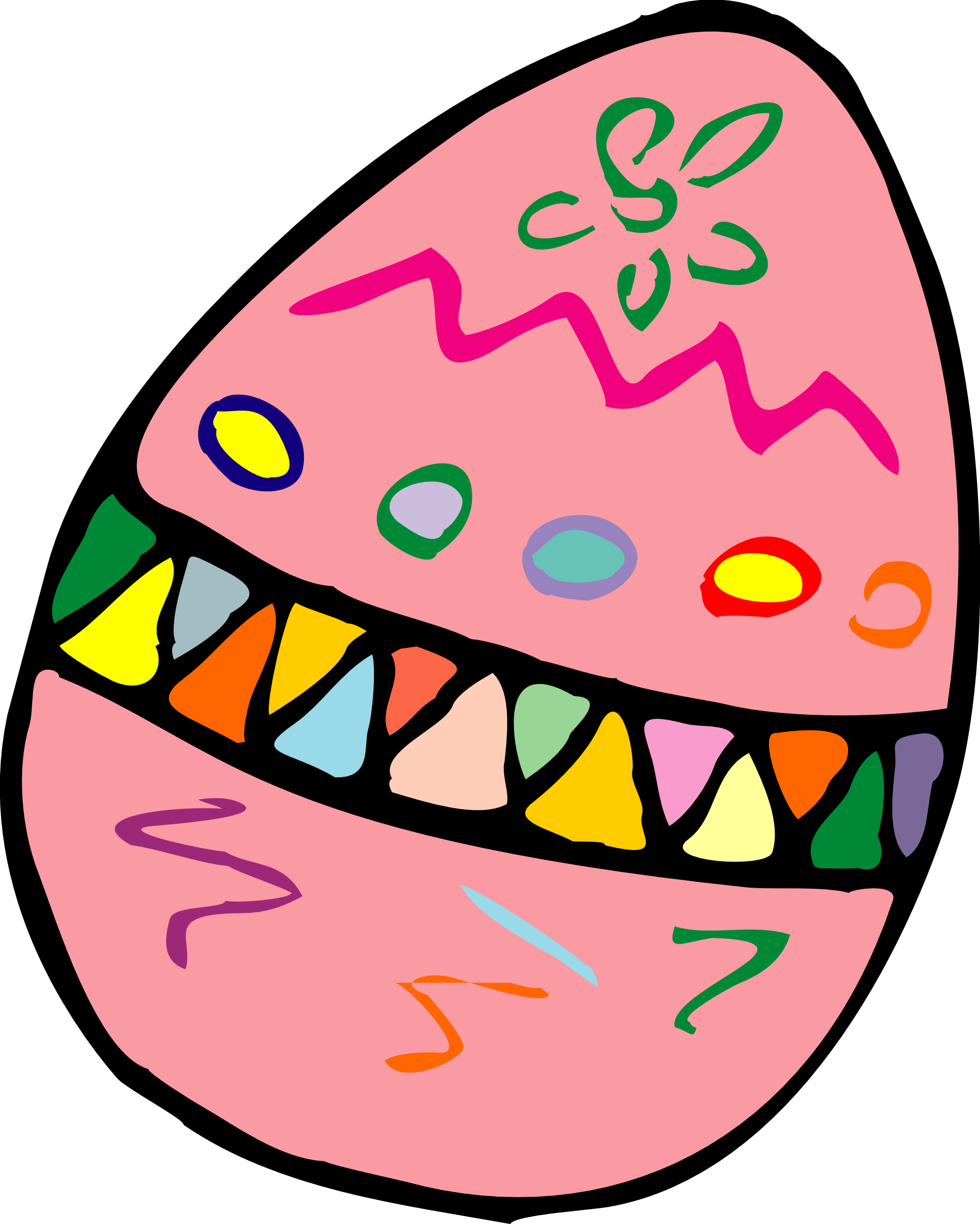 Mango Clipart Black And White Images - Easter Eggs (1979x2471)