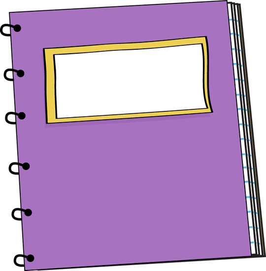 Purple Spiral Notebook - Notebook Clipart (540x550)