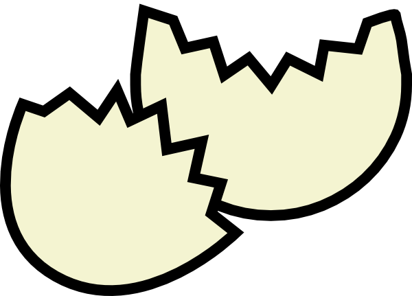 Cracked - Draw A Cracked Egg (600x431)