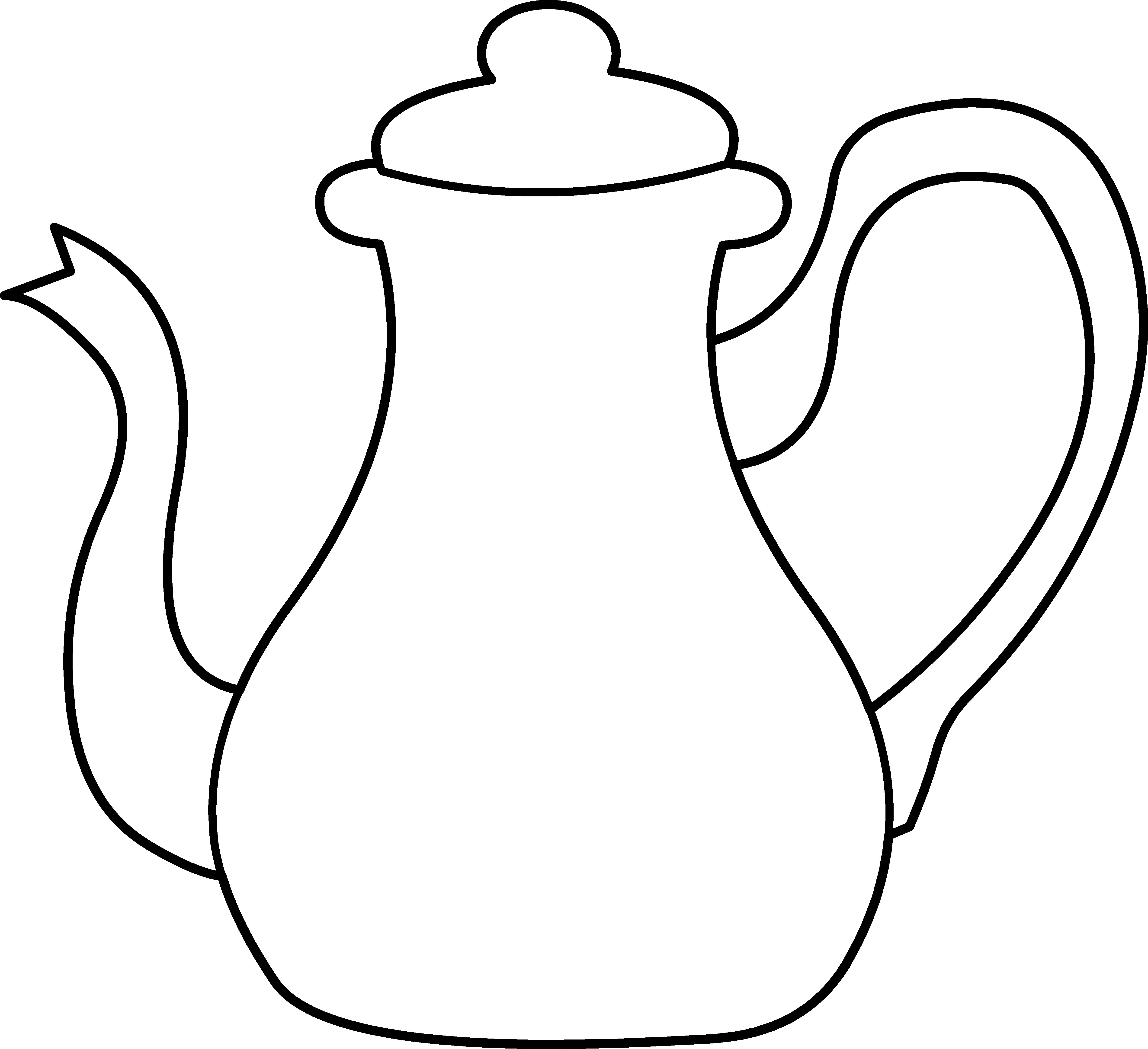 White Tea Pot Clipart (4950x4524)