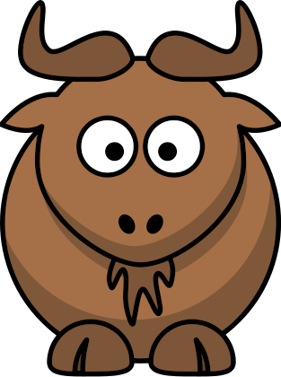 Gnu Clip Art - Gnu Clipart (313x420)