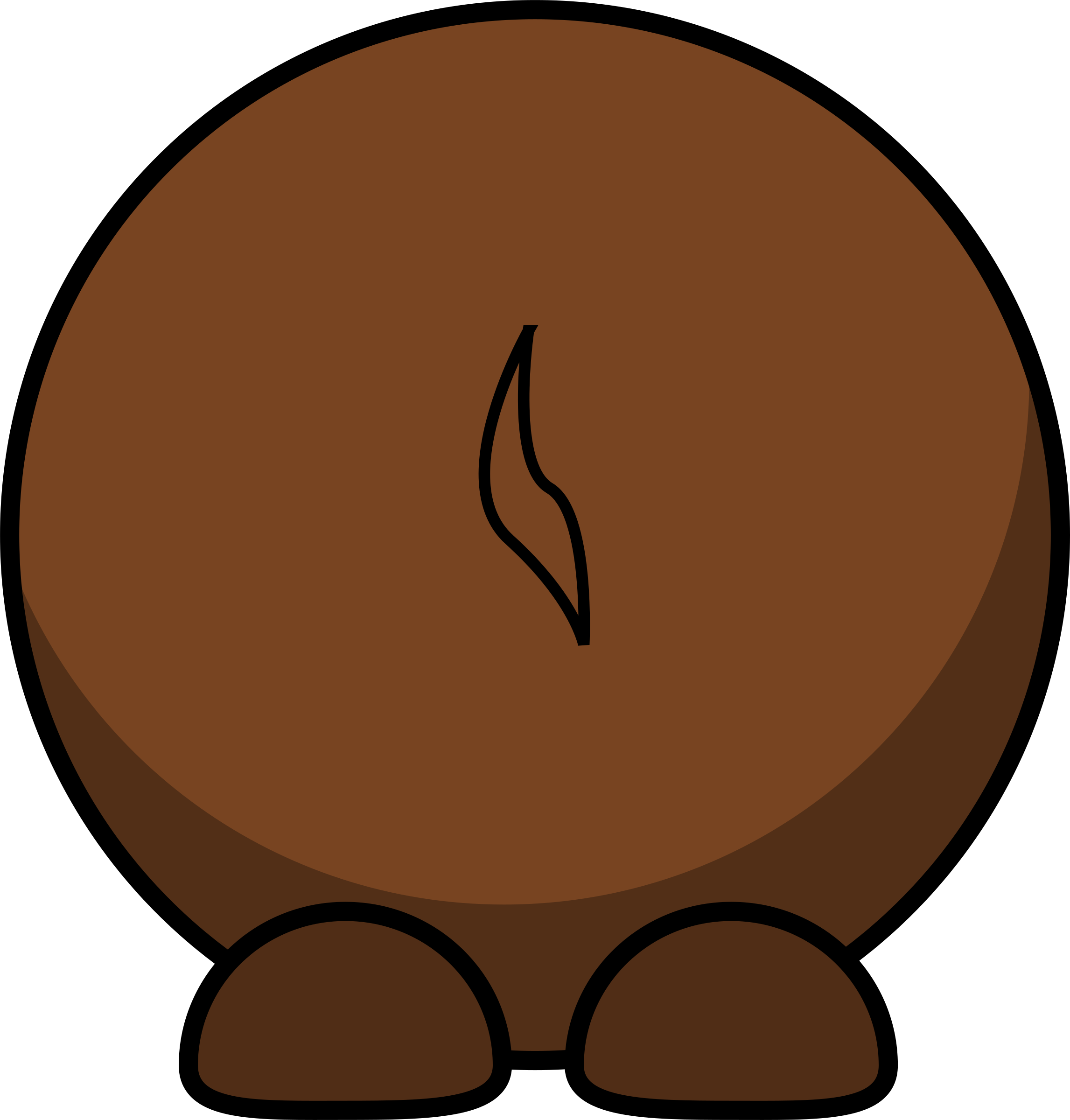 Cartoon Gnu Back - Cartoon Animal Back Front (2293x2400)