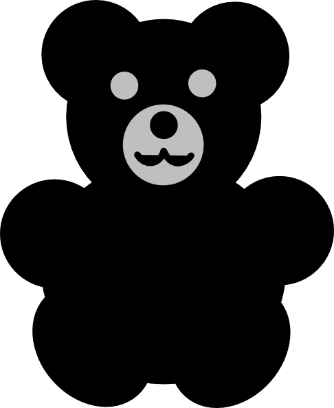 Teddy Bear Silhouette Vector (486x593)