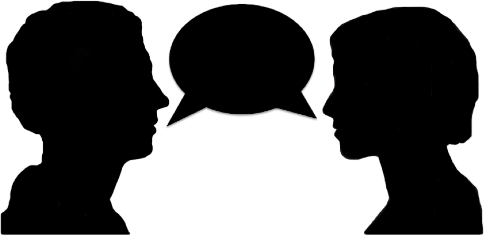 Clipart Cosy People Talking Clipart Png Two Transparent - People Talking Clip Art (973x480)