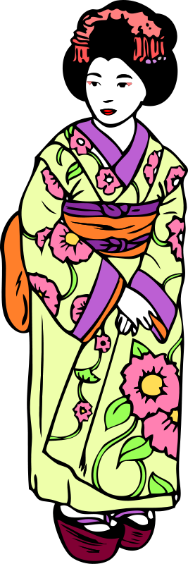 Geisha Cliparts - Japanese People Clip Art (267x800)