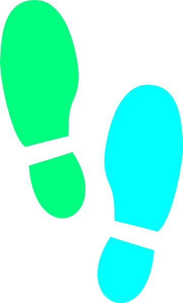 Shoe Print Svg Clip Arts 360 X 594 Px - Clip Art Foot Prints (360x594)