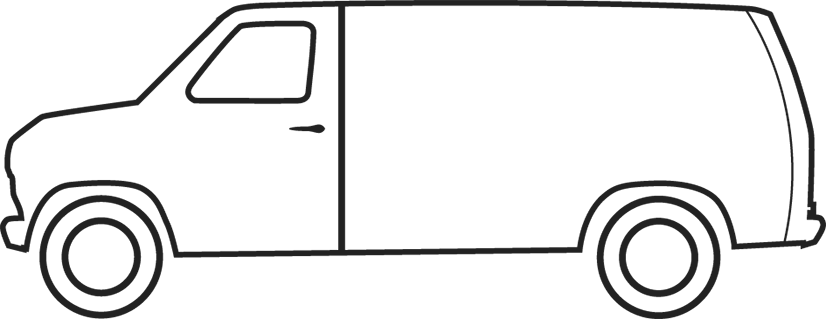 Cargo Vans - Cargo Van Clip Art (826x319)