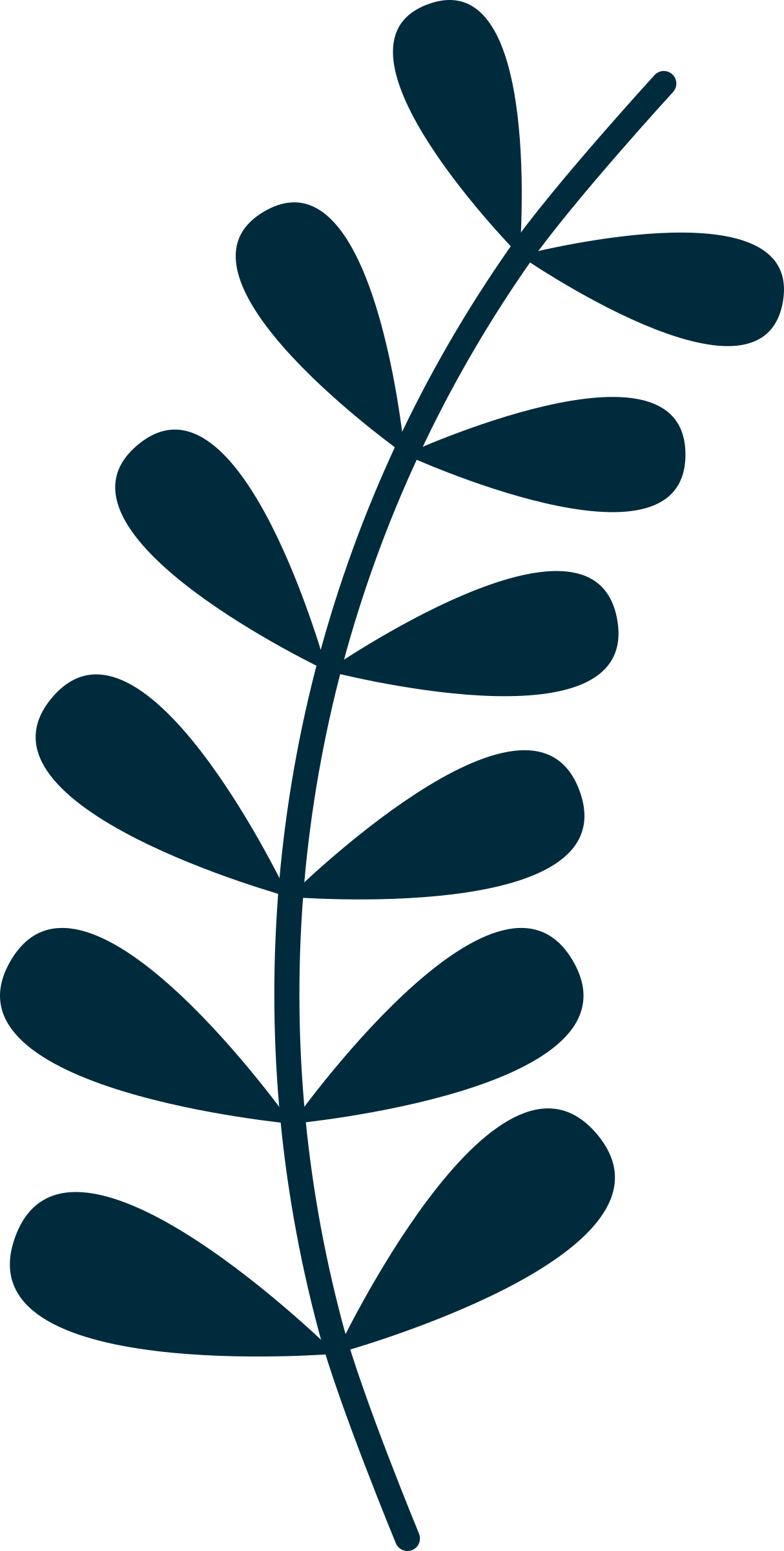 Big Image - Simple Leaf Clip Art (1214x2400)