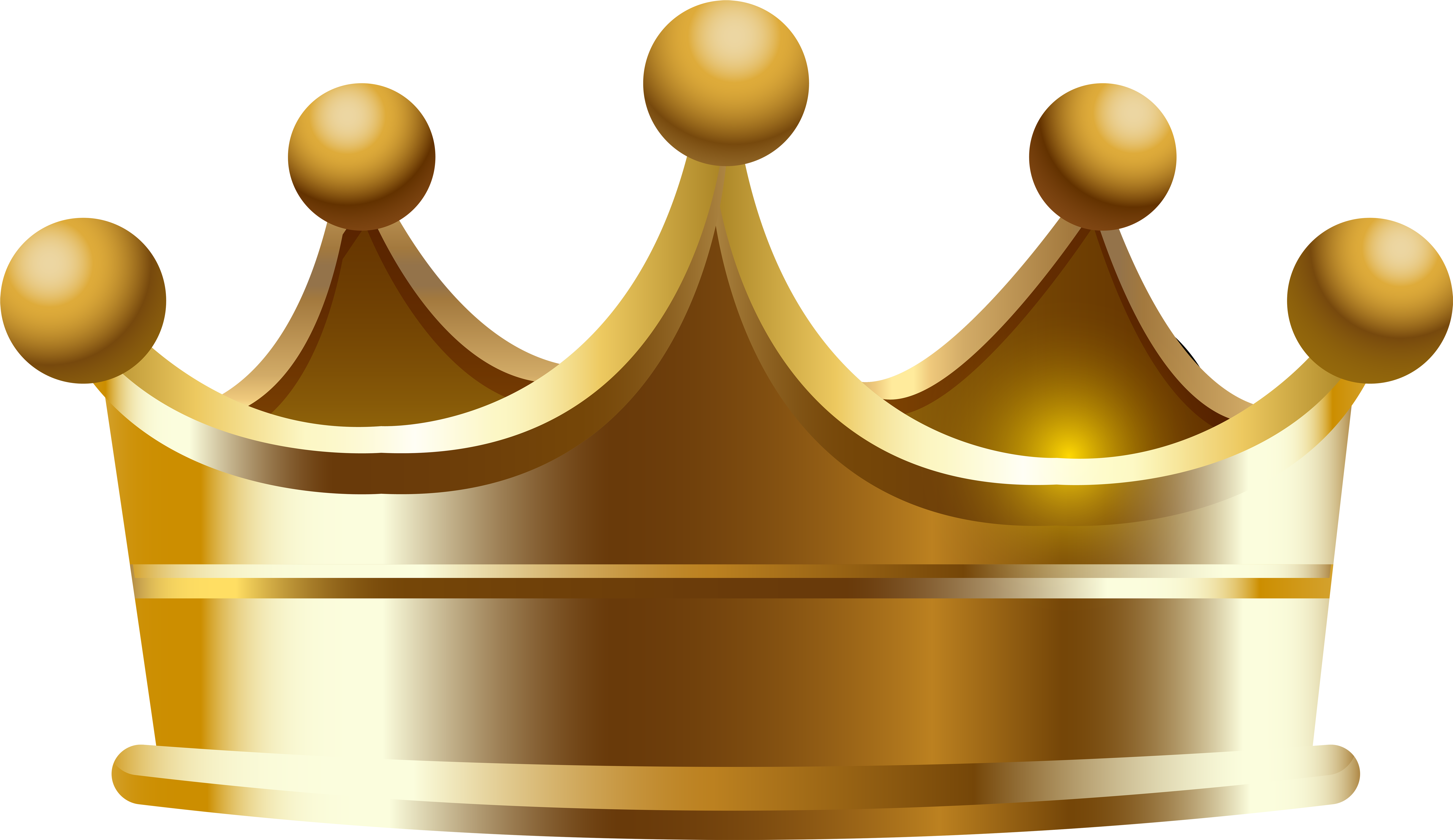 Gold Crown Clipart Transparent Background Collection - Transparent Background Crown Clipart (8000x4625)