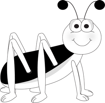Black & White - Bugs Black And White (350x343)
