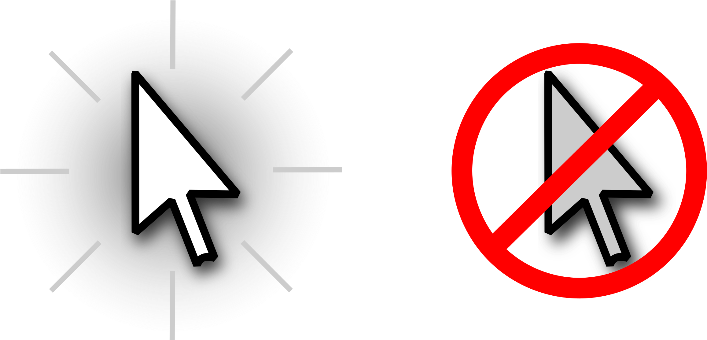 And Hide Mouse Cursor - No Cell Phone Icon (2400x1199)