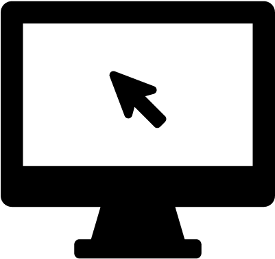 Monitor With Mouse Cursor Vector - Icon (400x400)