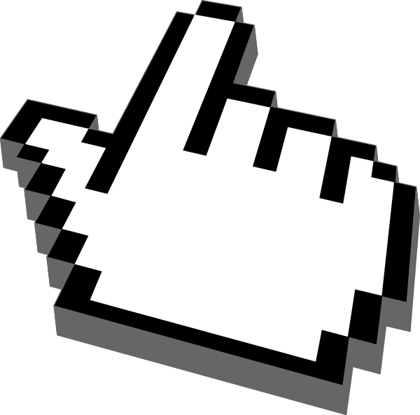 Free Vector Hand Cursor Clip Art - Hand Cursor (600x593)
