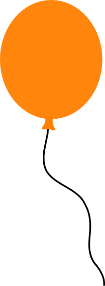 Orange Balloon Clipart (216x588)