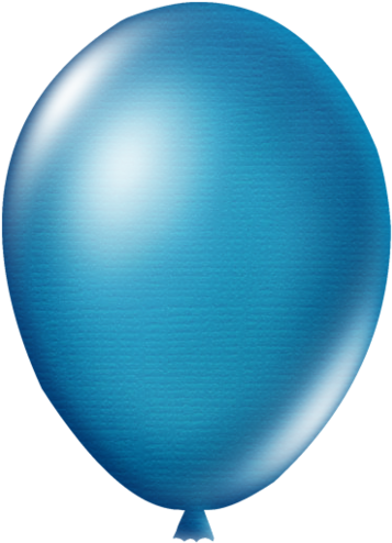 Aw Circus Balloon Blue - Balloon (363x500)