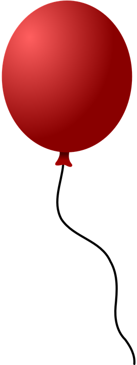 Balloon Clipart One - Single Balloon (360x720)