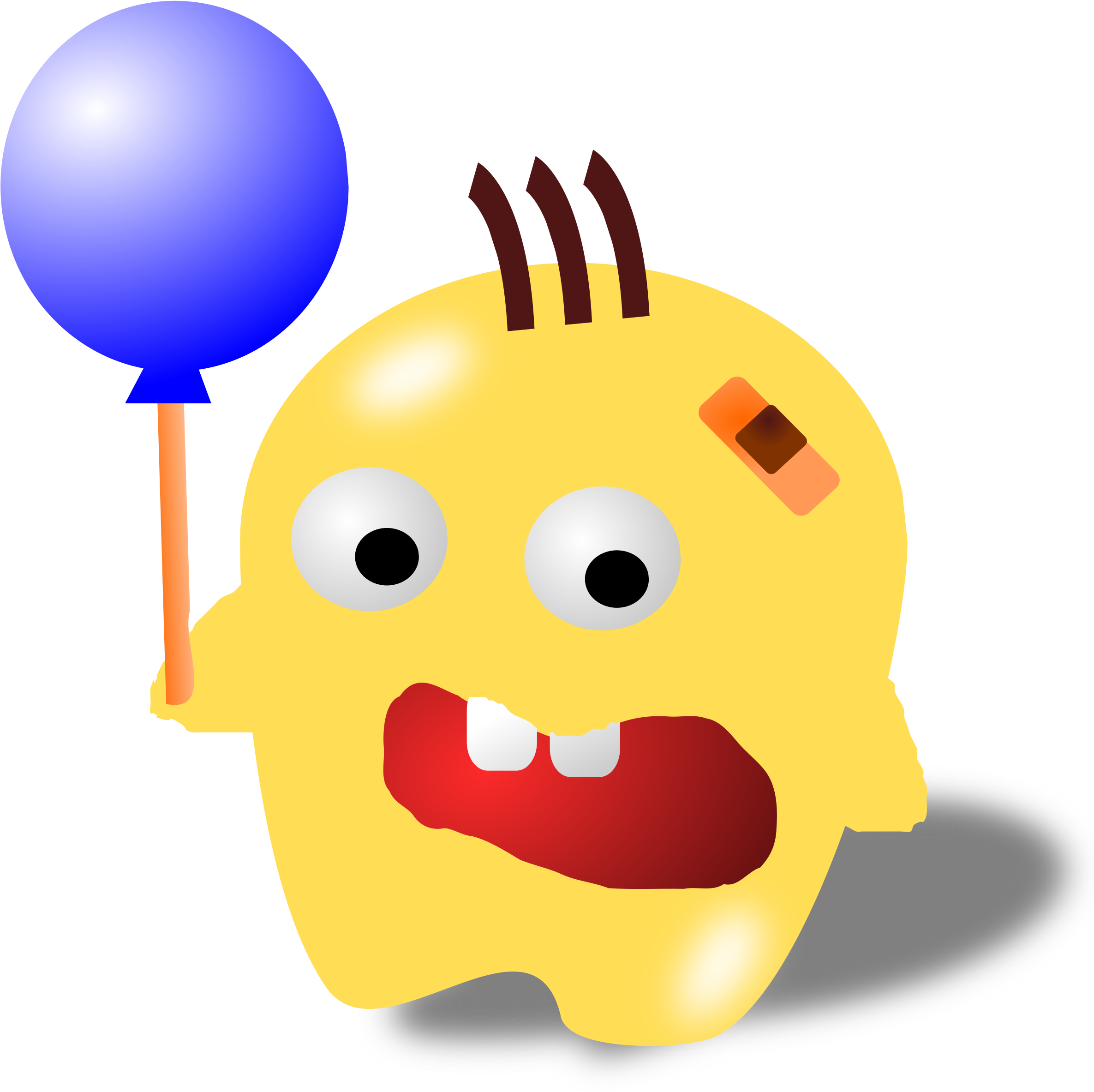 With A Balloon - รูป การ์ตูน น่า รัก ๆ มอน ส เตอร์ (2400x2400)