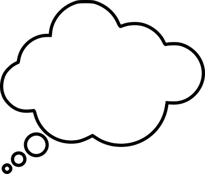 Balloon Bubble Speech Thought Speech Bubbl - Cartoon Thought Bubble (412x350)