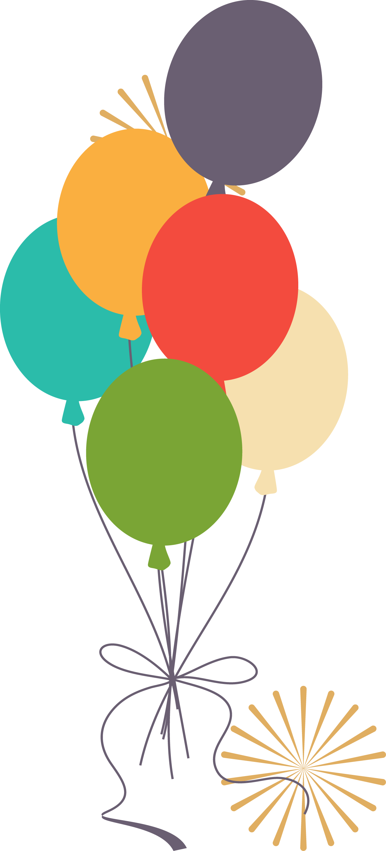 Colored Balloons Vector Illustration - Balloon Illustration Vector (1254x2761)