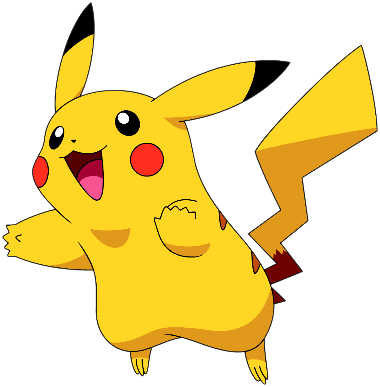 Cartoon - Pikachu Png (1254x1254)