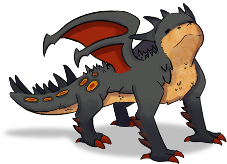 Charcoal Fire Dragon - Cartoon (640x360)