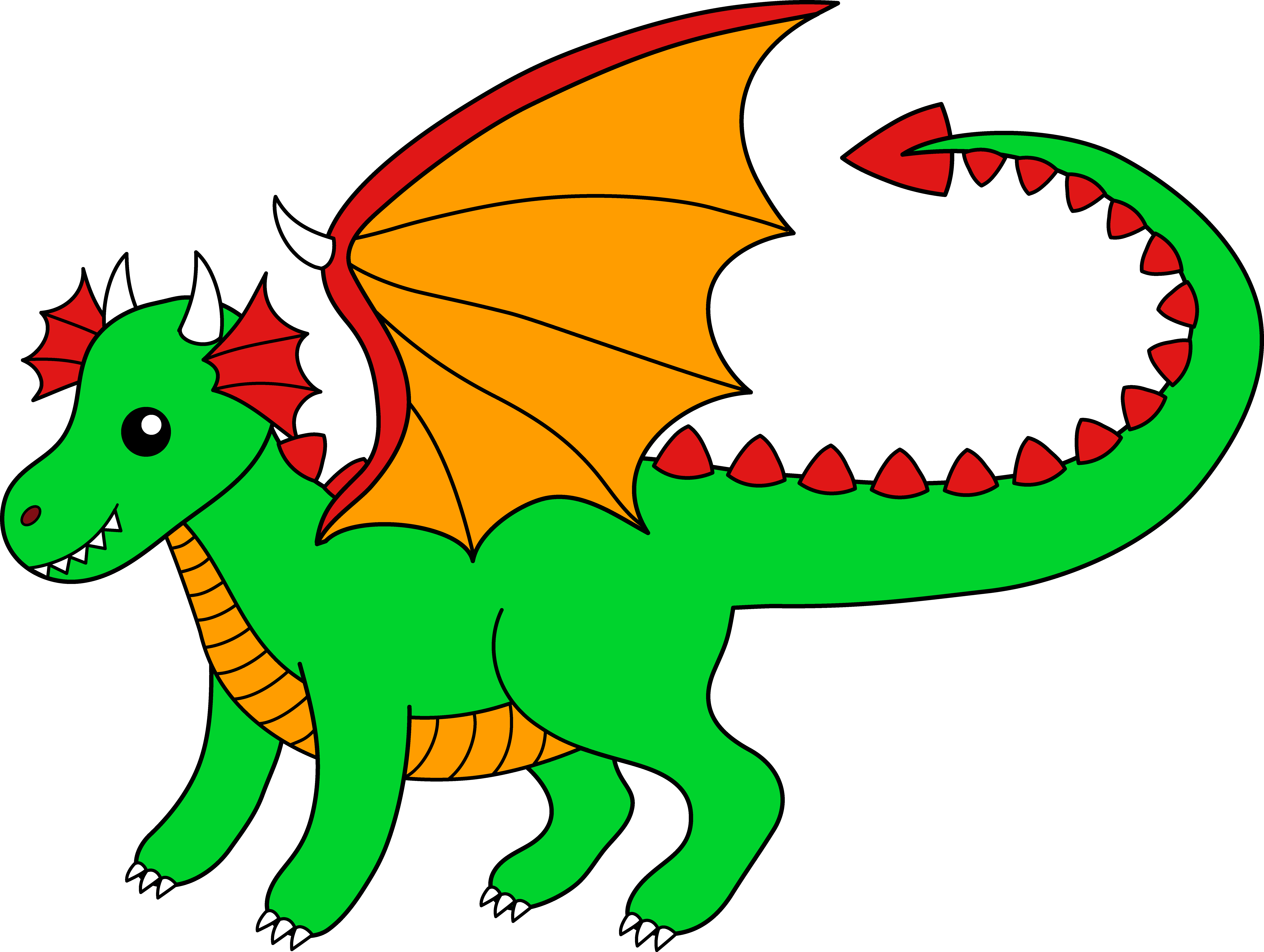   Cute Cartoon Dragon (8480x6389)