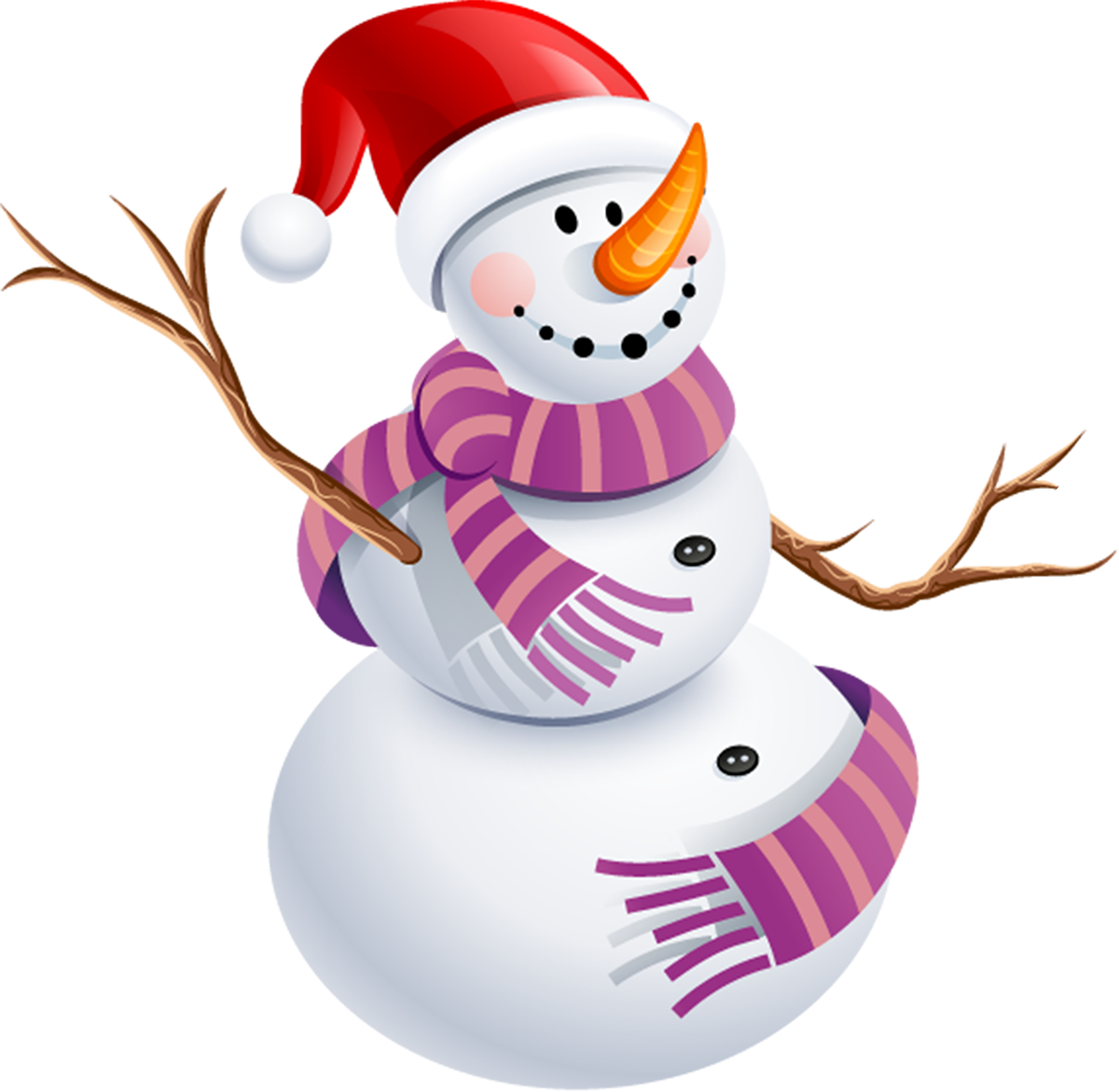 Snowman With Purple Scarf Png Picture - Snow Man Png (1200x1172)