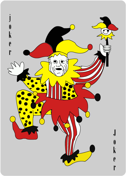 Joker Card Vector - Cartoon (482x629)