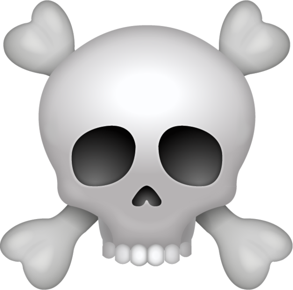Skull Emoji (600x593)