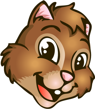 Cute Cartoon Squirrel Face - Art (450x450)