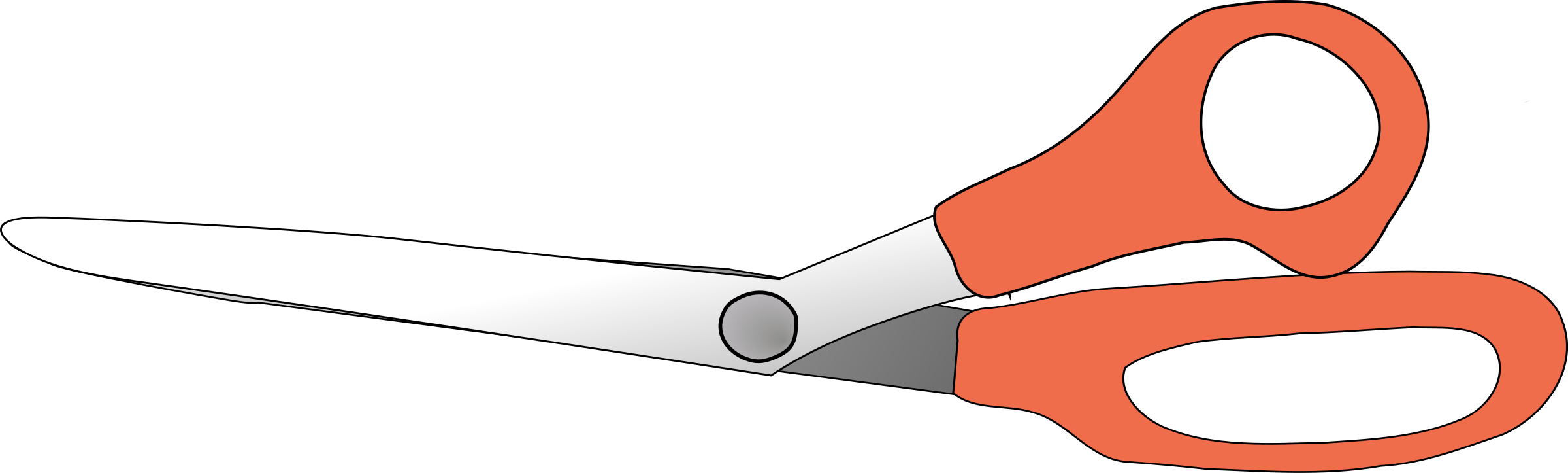 Closed - Closed Scissors Clipart (2400x723)