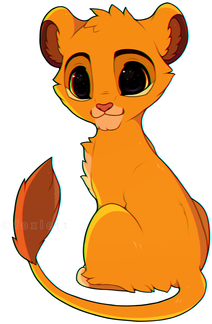 Simba By Foxlett - Cartoon (870x1100)