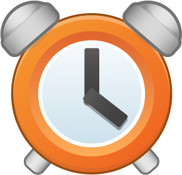 Clock - Orange Clock Clipart (417x417)