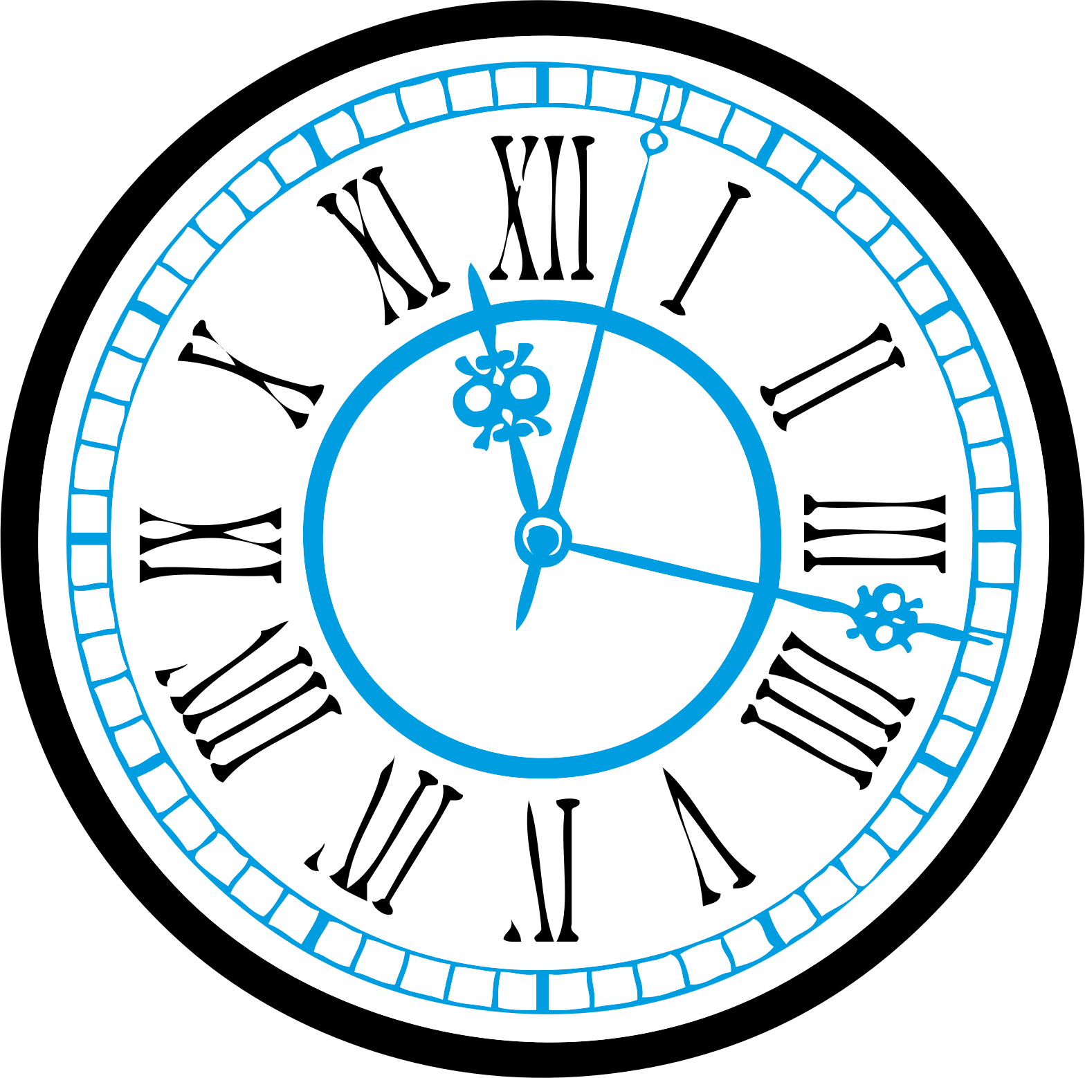Big Image - Pocket Watch Face Drawing (1568x1558)