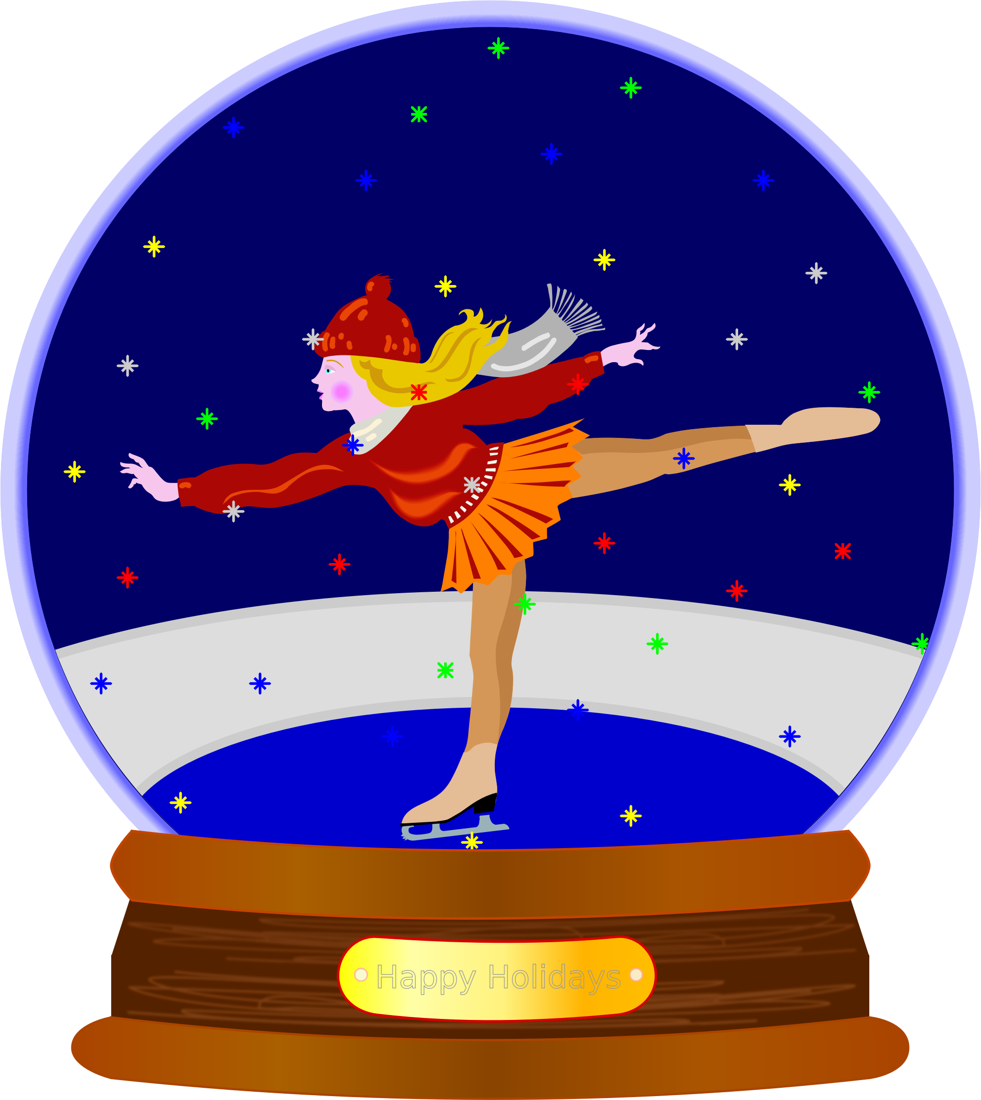 Animated Colored Snow Globe - Snow (2020x2266)