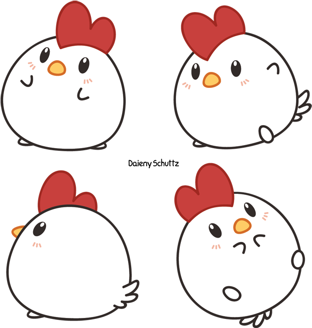 Chibi Chicken By Daieny On Deviantart - Chibi Chicken (700x732)