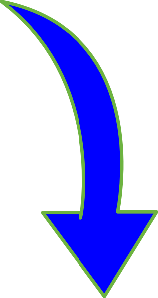 Arrow Pointing Down - Curved Arrow Pointing Down (318x597)