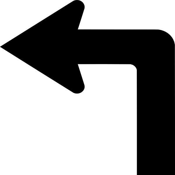 Turn Left Arrow Vector (600x601)