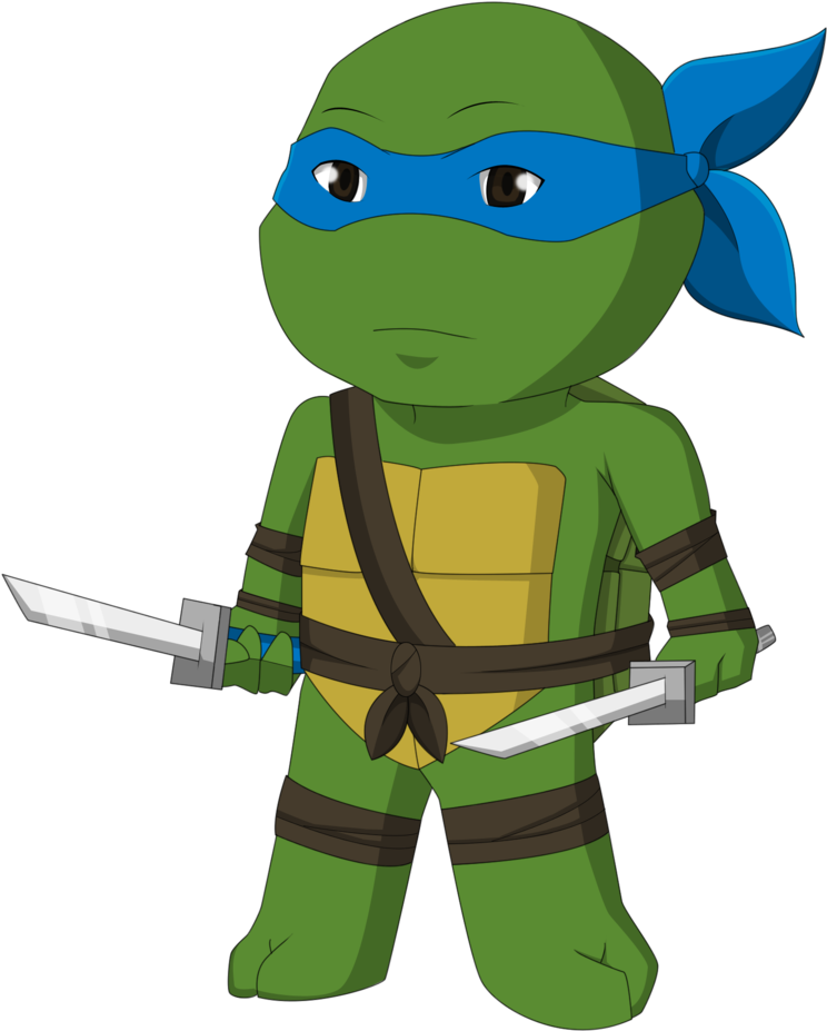 Chibi Leonardo By Tmntsisterturtle152 - Cartoon (900x1083)