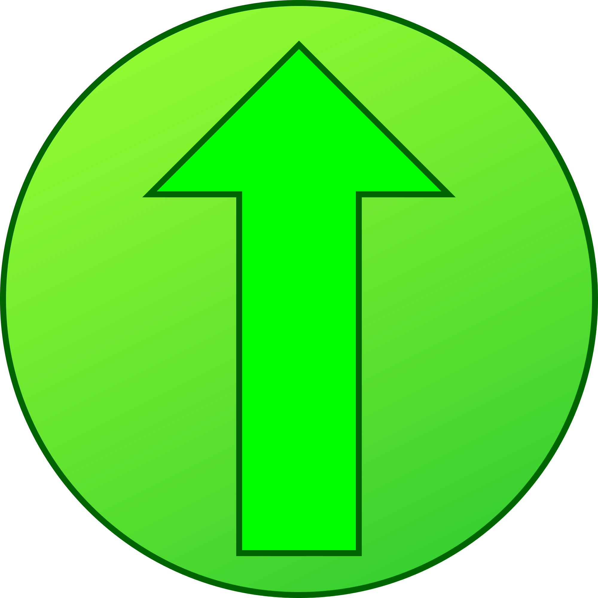Up Arrow Green - Arrow (2000x2000)