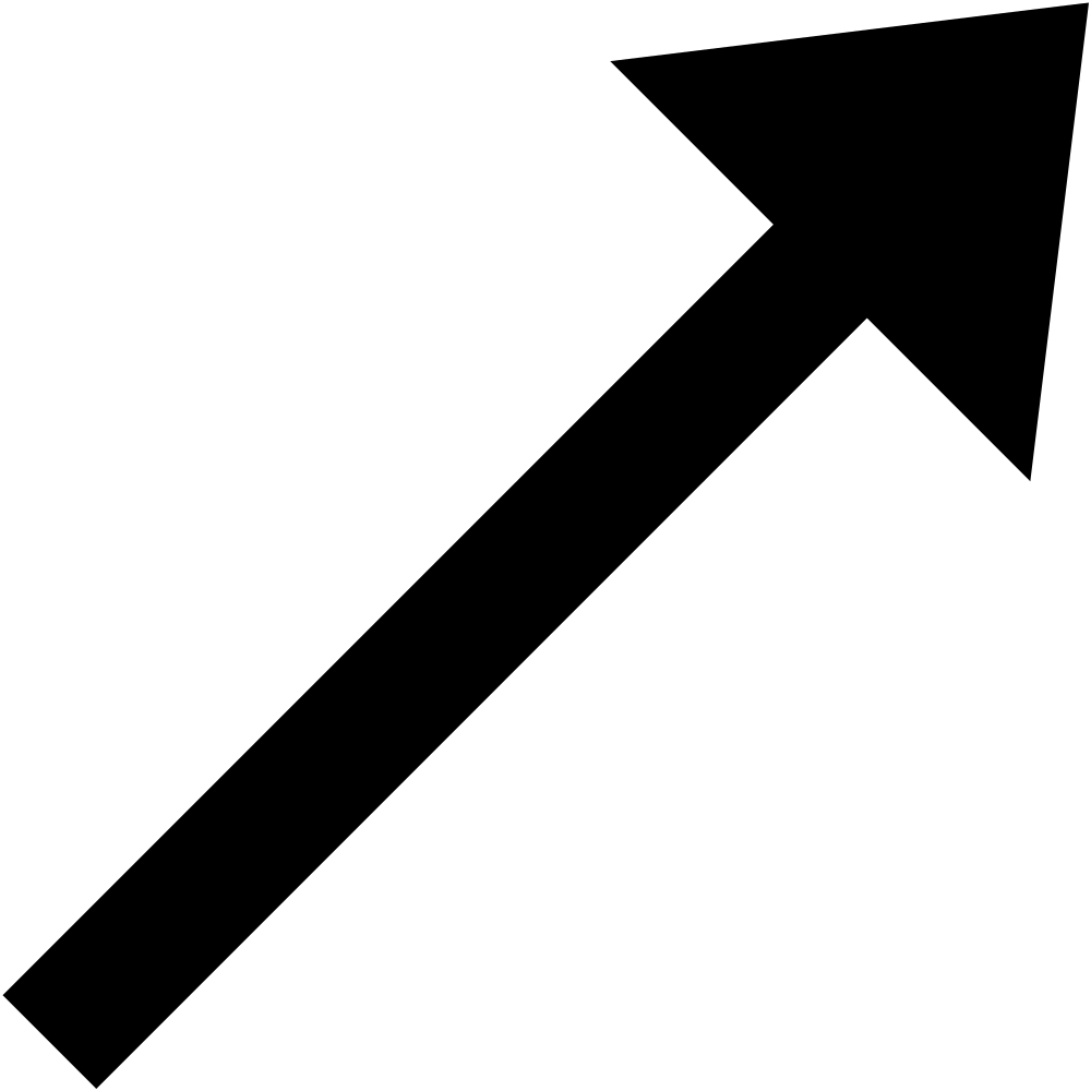 File - Arrow Northeast - Svg - Arrow Pointing Diagonally Up (1000x1000)