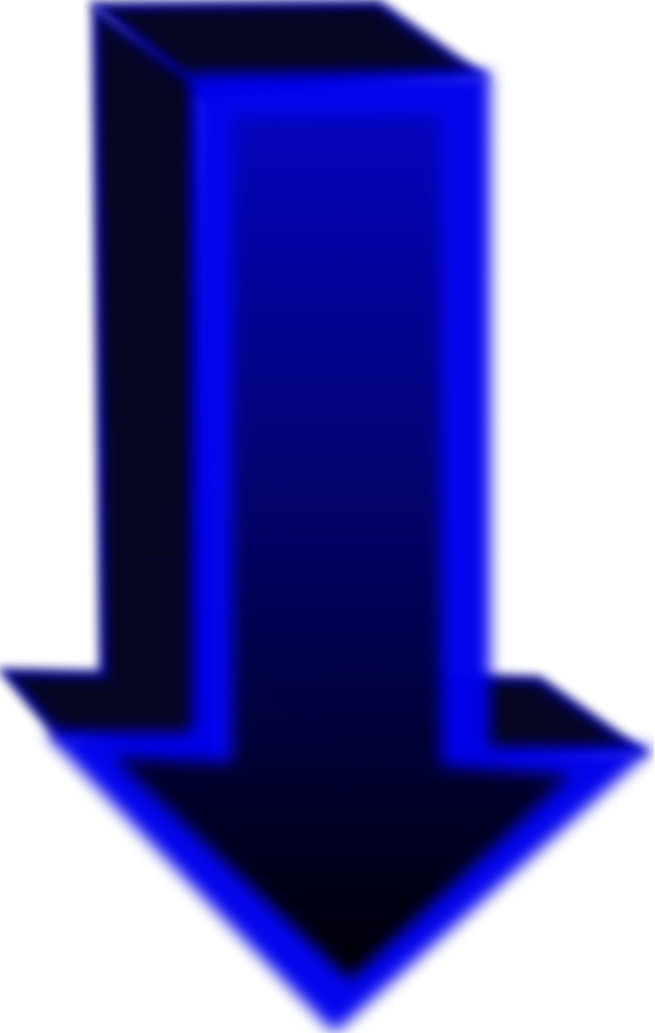 Cubic Arrow Pointing Down - Blue Down Pointing Arrow (600x946)