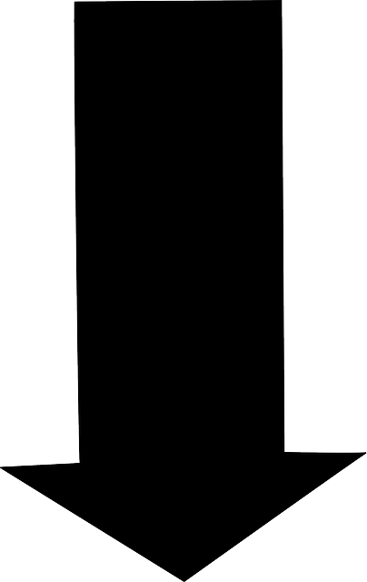 Black, Arrow, Shapes, Down, Arrows, Shape - Solid Black Downward Arrow (404x640)