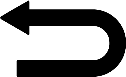 Curved Arrow Pointing Left Vector - Curved Back Arrow (400x400)