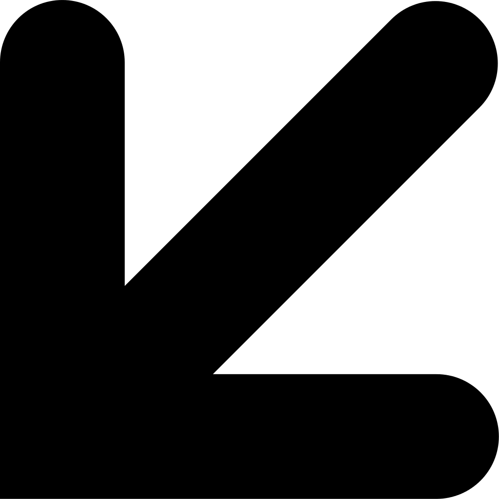 Simpleicons Interface Arrow Pointing Down Left - Arrow Pointing Down Left (1024x1024)