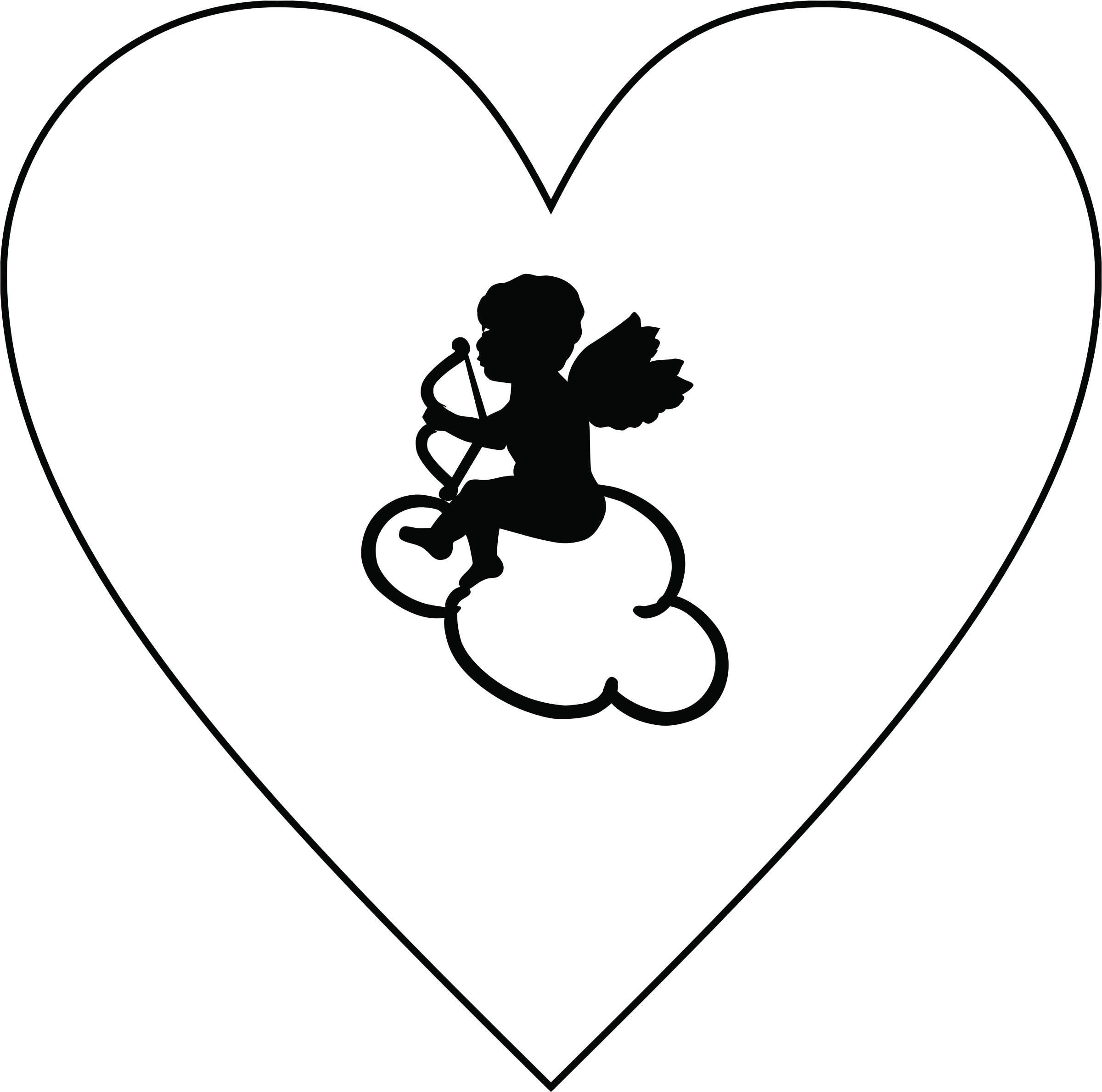 Clipart - Sitting Cupid (2400x2379)